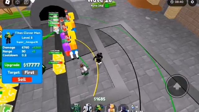 Titan Clover Man имба?#roblox#skibiditoilet#toilettowerdefense#top#capcut#skibidibopyesyesyes