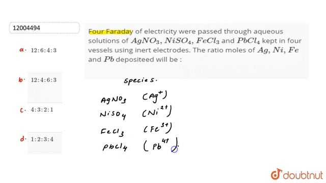 Four Faraday of electricity were passed through aqueous solutions of `AgNO_(3), NiSO_(4), FeCl_(3)` смотреть онлайн
