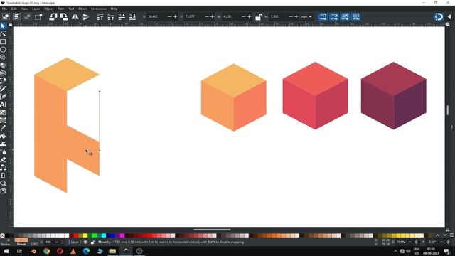 How to make any isometric logo in Inkscape смотреть онлайн