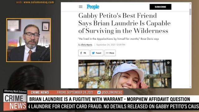 Brian Laundrie Manhunt, FBI Arrest Warrant, Barry Morphew Viewer Question - CRIME News Mark Solomon смотреть онлайн
