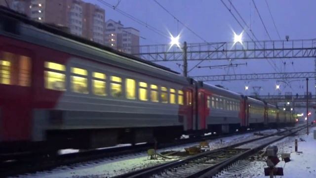 Электропоезд ЭД4М-0192, станция Железнодорожная смотреть онлайн