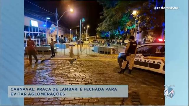 Carnaval: praça de Lambari é fechada para evitar aglomerações смотреть онлайн