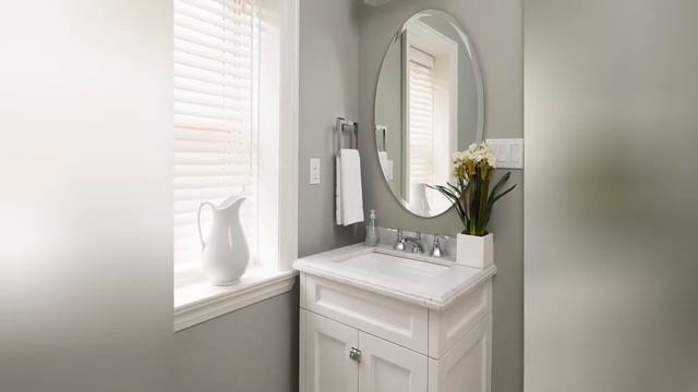 75 Powder Room With Gray Walls And White Walls Design Ideas You'll Love 🌈 смотреть онлайн