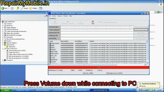 Spice MI 436 Flashing done with Tool смотреть онлайн