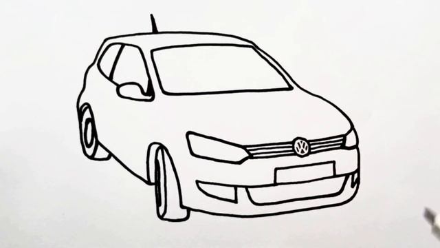 How To Draw A Car Volkswagen Polo Step By Step - Volkswagen Polo Sport Car Drawing- Easy Car Drawin