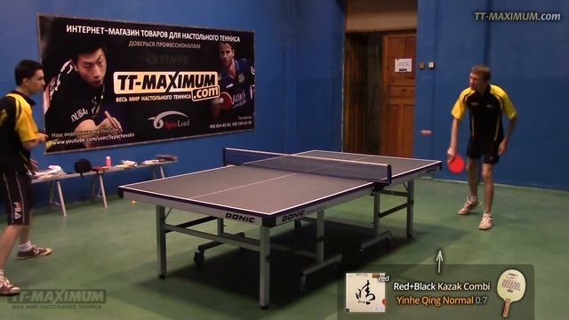 Test Of Long Pips YINHE Qing Normal 0.7 Mm & Qing Soft 0.5 Mm On LKT Toxic 3 & RED + BLACK Kazak C