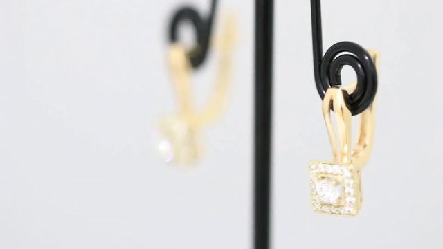 Золотые серьги с цирконием арт. 041221.10.03-311c смотреть онлайн