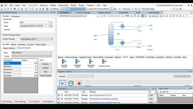 Simulation of Multicomponent Rigorous Distillation in DWSIM смотреть онлайн