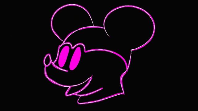 Neon MICKEY MOUSE drawing смотреть онлайн