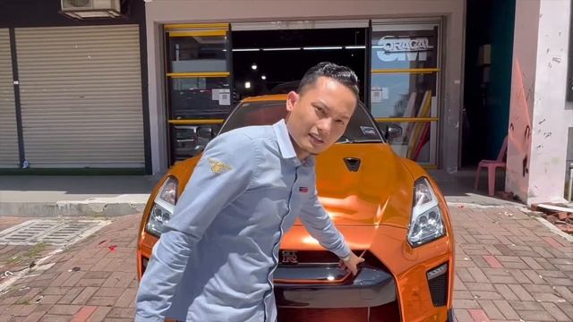 NISSAN GTR R35- Full Wrap Teckwrap Chrome Orange HD
