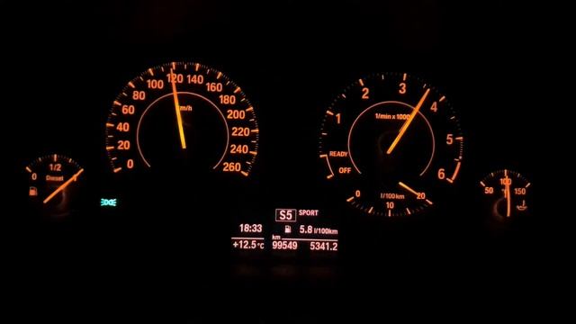 Acceleration BMW F30 318d 150KM FL Lift 2016 0-100km/h смотреть онлайн