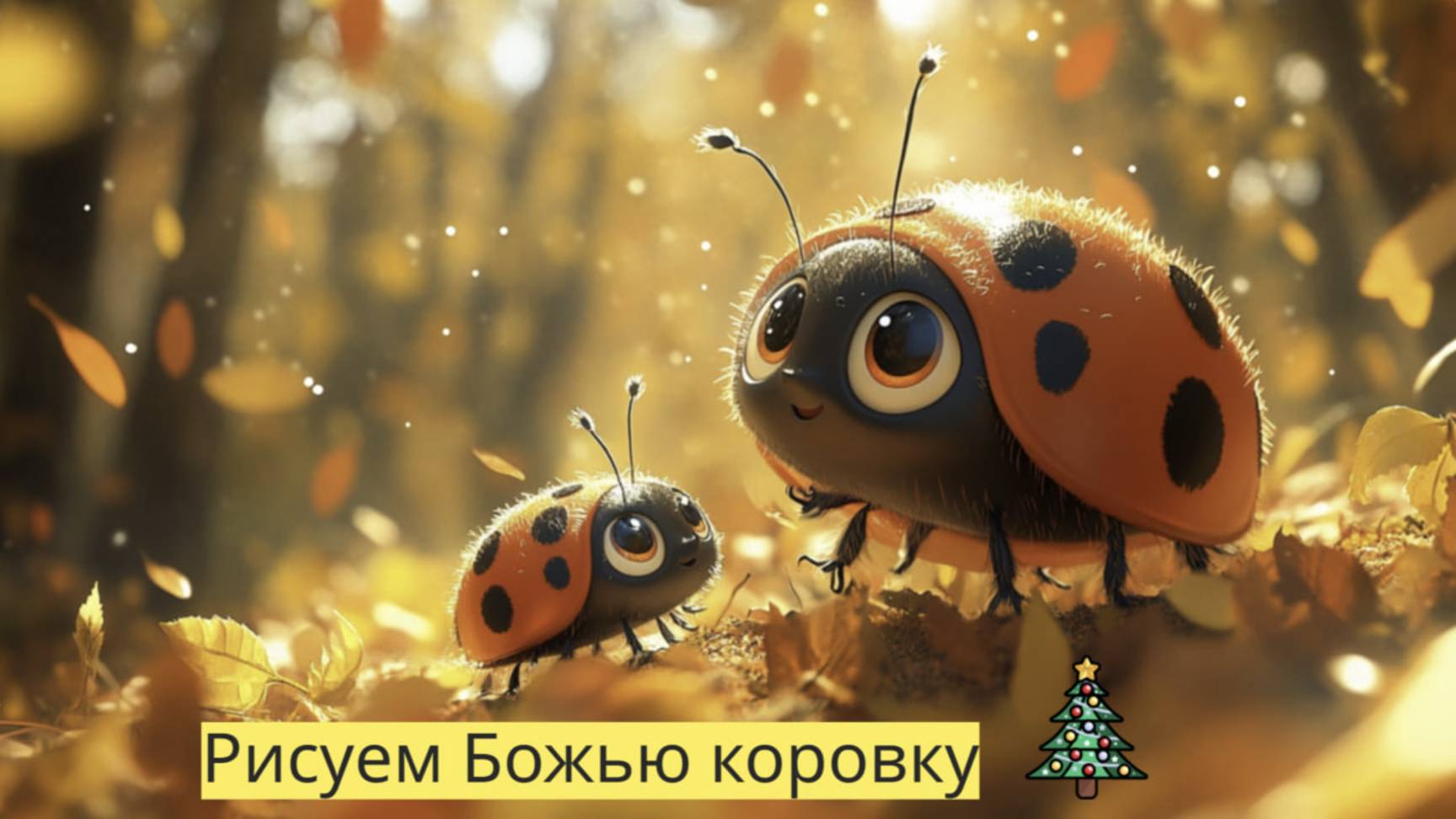 Маленькие художники: Рисуем Божью коровку- Детский образовательный мультфильм смотреть онлайн