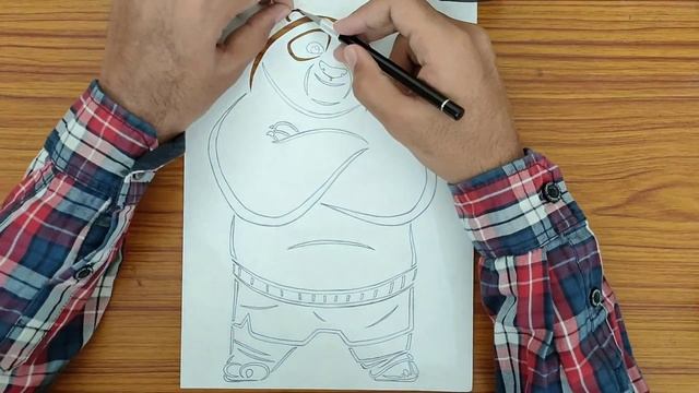 HOW TO DO PAPER CUTTING OF KUNG FU PANDA STEP BY STEP TUTORIAL VIDEO