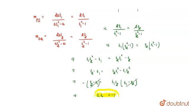 PSQ is a focal chord of a parabola whose focus is S and vertex is A. PA, QA, are produced to meet смотреть онлайн