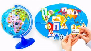 Материки и Океаны для детей.