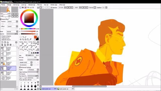 RED Medic Poster - TF2 [Speed Paint] смотреть онлайн