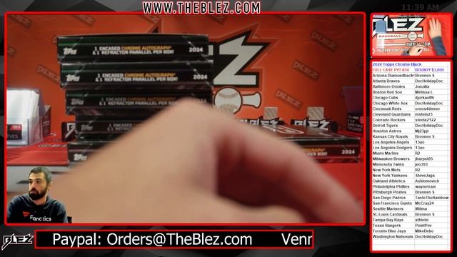 2024 Topps Chrome Black Full Case Break #34 Pick Your Team