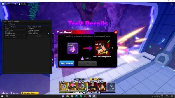 Anime Defenders Script GUI / HACK & SCRIPT | ROLLBACK & DUPE SCRIPT AUTOFARM INF GEMS MACRO