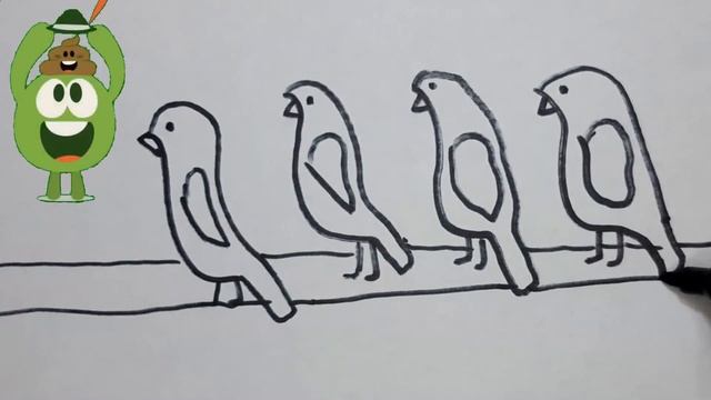 Bolalar uchun Qush rasm chizish/Drawing Bird for children/Рисование Птица для детей смотреть онлайн