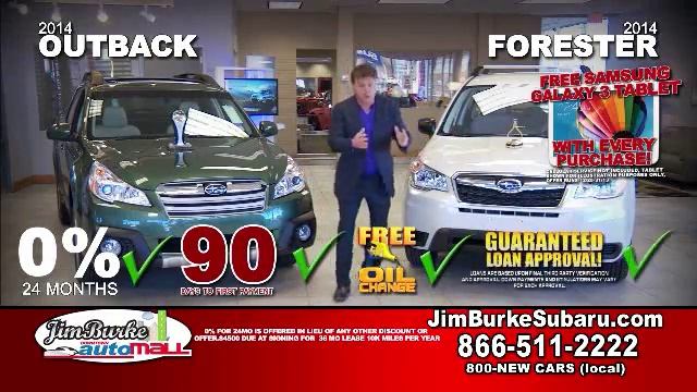 Jim Burke Subaru Year End Clearance Outback & Forester Only $258 mos w Zack Justice 122313 смотреть онлайн