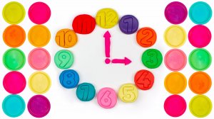 Лепим часы из пластилина плейдо и учим цифры.