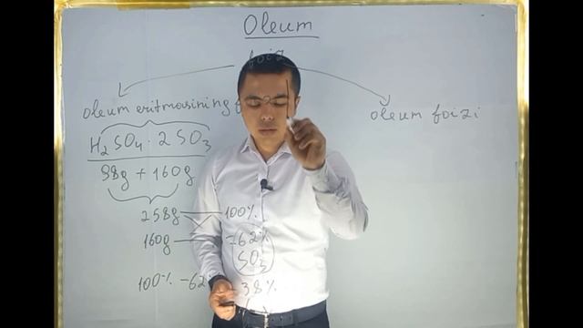 16-Dars OLEUM | Oleumga Doir Masalalar Yechimlari | Mega Kimyo Oleum Mavzusi | Ergashev Behro'z