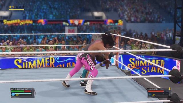 WWE 2K23 - Bret "The Hitman" Hart vs. Kofi Kingston (Online Match) смотреть онлайн