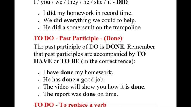 SIdee loo isticmalaa Do - Does - Did – Done. смотреть онлайн