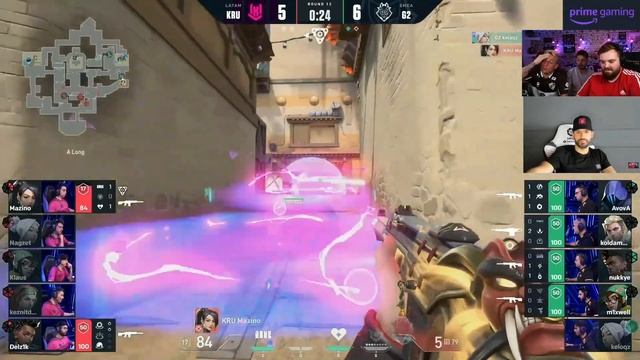 KRU Vs G2 VALORANT IBAI, EL KUN AGÜERO Y MOMO(MAPA 2)