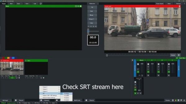 Vmix SRT. How to live stream with vmix. Sending and receiving SRT stream via VMIX