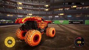 Monster Jam Fire and Ice Monster Trucks DLC Steel Titans Backflip Championship