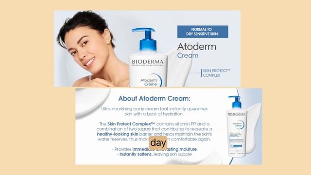 Bioderma - Atoderm Cream - Hydrating Body Lotion - Body Moisturizer For Normal For Dry Sensitive