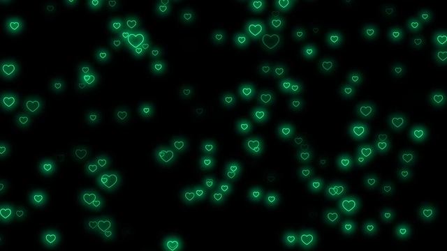 Fly Up💚Green Neon Light Heart  | Heart Background Video Loop | Animated Background | Wallpaper Hear