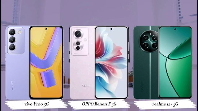 Vivo Y100 5G Vs OPPO Reno11 F 5G Vs Realme 12+ 5G