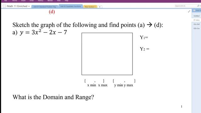 01 Intro to Quadratic Functions Part1 смотреть онлайн