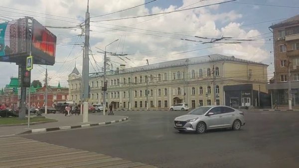 Город Тула. Поездка на троллейбусе Тролза по 7 маршруту