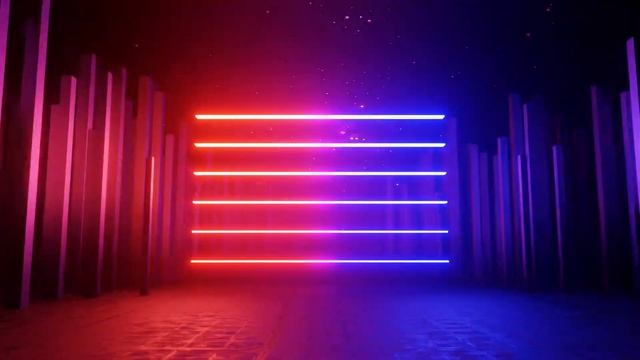 Futuristic Neon Lines Abstract 3D Motion Background Loop Moving Glowing Lights | Screensaver смотреть онлайн