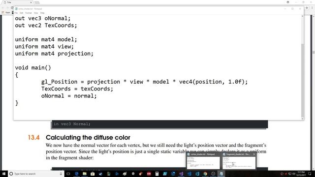 OpenGL LearnOpenGL COM Lighting Part 4 Diffuse still working on it Visual Studio 2017 смотреть онлайн