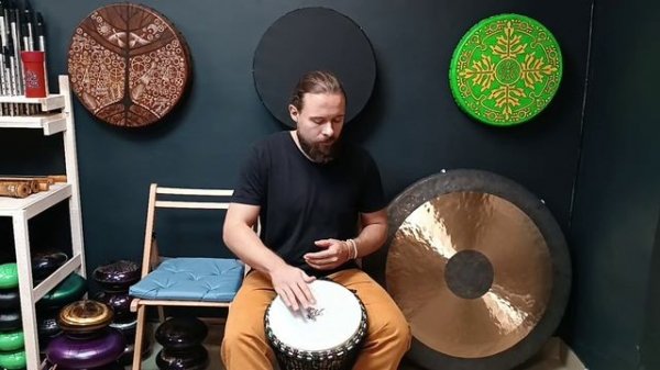 Джембе Индонезия Yuka 12" / Ручной барабан / Джембе пластик/кожа / Мембранофон / shamanic.moscow