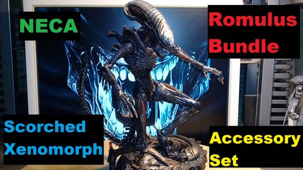Review! Neca 2024 Alien: Romulus Bundle (Scorched Xenomorph & Accessory Set). Watch now!