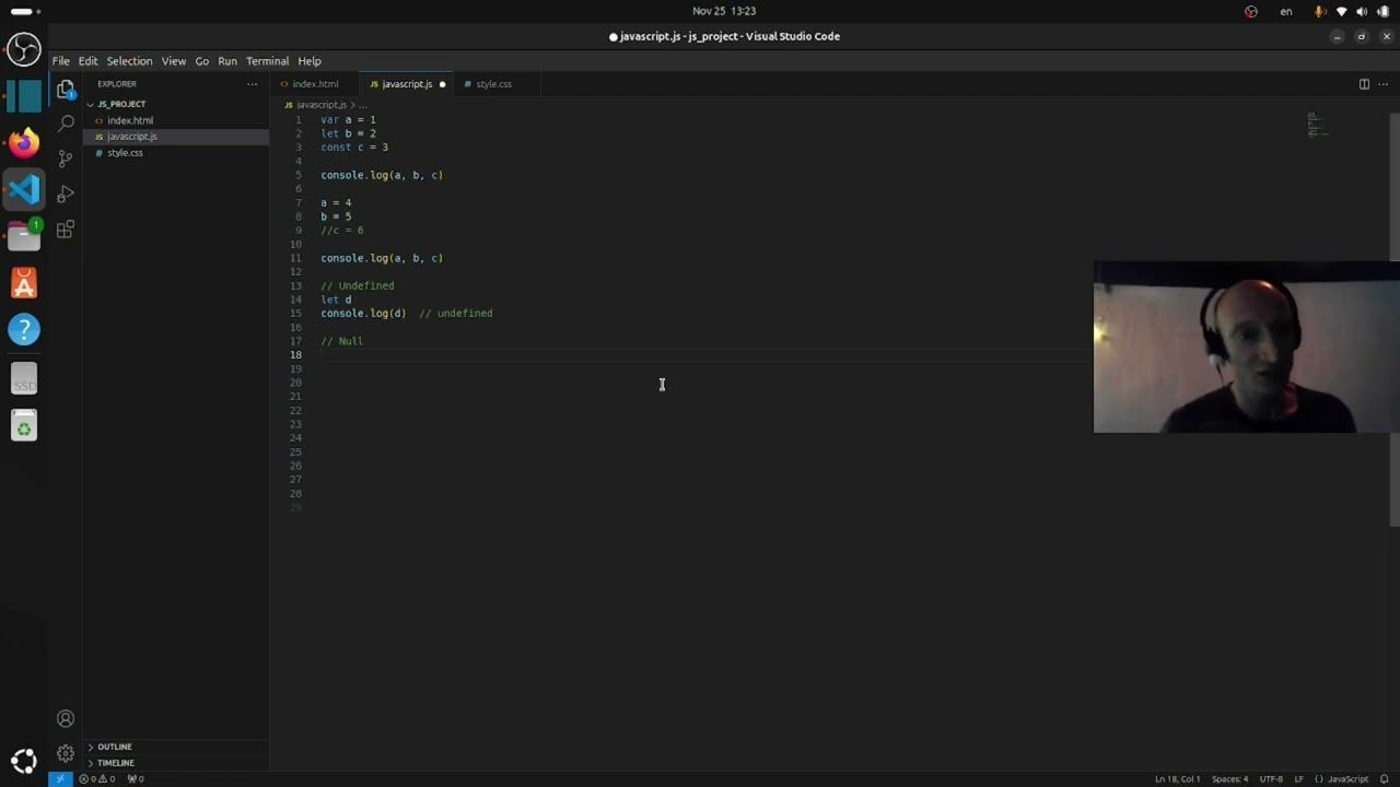 JavaScript переменные, типы данных, математические операции, конкатенация, объекты смотреть онлайн