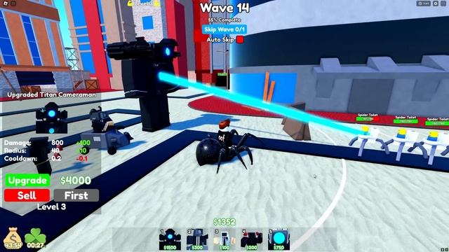 โกงไปไหมตัวเดียวมีสองวง สู้ 2แบบพร้อมกัน Mythic Upgarde Titan Cameraman Roblox Toilet Tower Defense смотреть онлайн