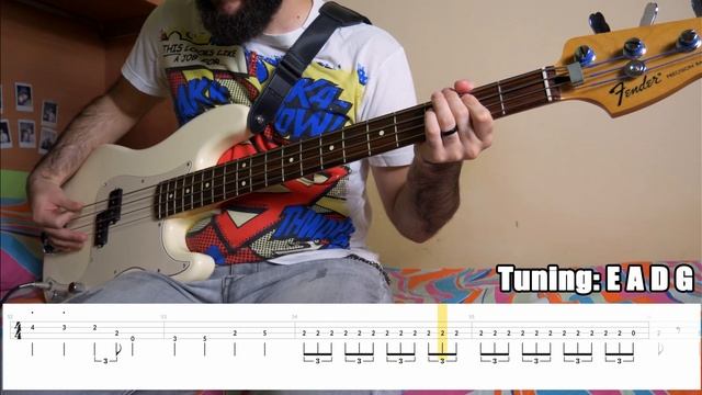 Pink Floyd - Money (BASS COVER W/ TABS) смотреть онлайн