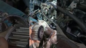 Митсубиси Паджеро спорт 2, демонтаж ТНВД денсо.