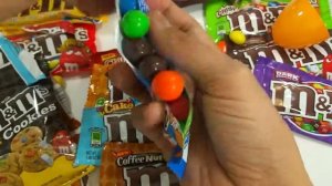 A lot of M&M's Candy New Flavors with M&M's Surprise Eggs & M&M's Cookies