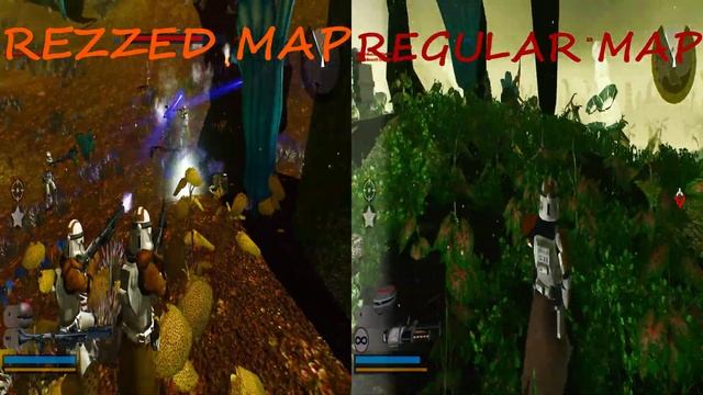 SIDE BY SIDE COMPARISON #2!!!! Star Wars Battlefront 2 Mods: Realistic vs Original Felucia смотреть онлайн