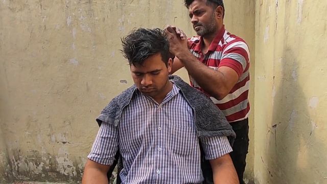 Asmr head massage, detailed hand massage 💈Neck crack, Back massage by Indian barber Anil MASTER смотреть онлайн