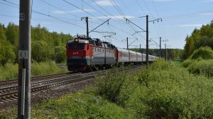 Вид из окна поезда по маршруту: Москва - Ярославль.