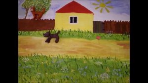 Мультфильм "За котом бежал щенок", Положая Полина, 8 лет