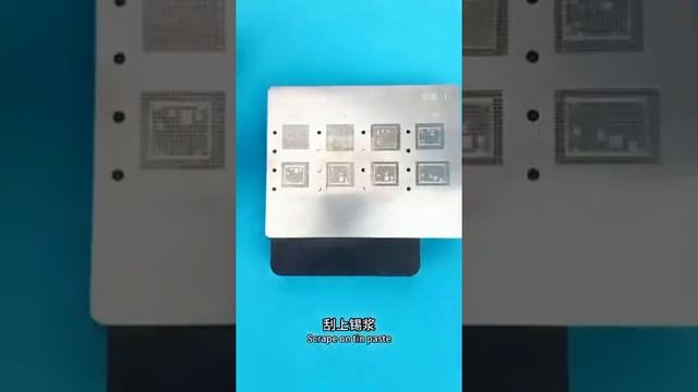 apply solder paste stencil for cell phone cpu reballing tin re-plant смотреть онлайн
